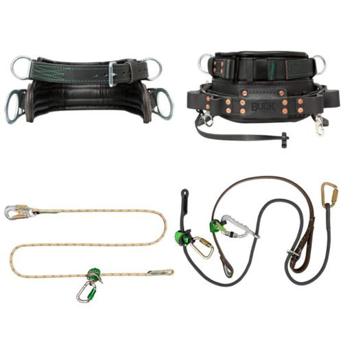 ADJUSTABLE IN-LINE 4 D-RING BODY BELT™ H-STYLE HARNESS COMBO