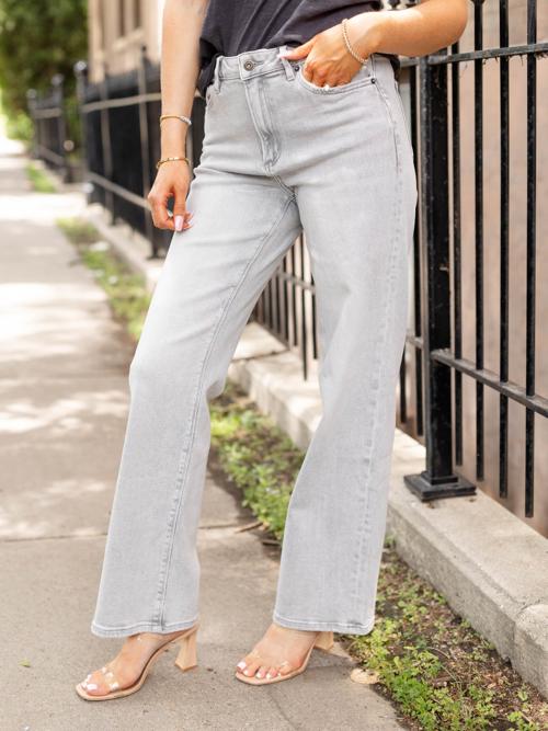 MICA Grey Cloud Super High Rise Wide Leg
