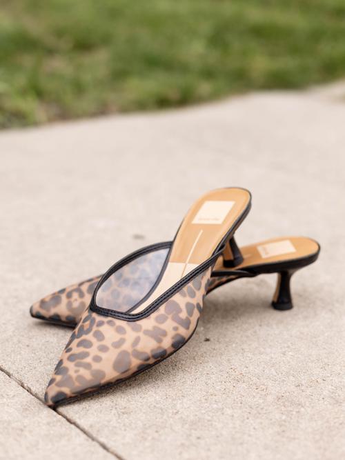 Dolce Vita Cleo Mule - Dark Leopard Mesh