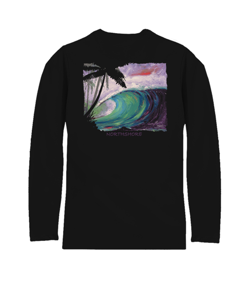 Big Wednesday - Jet Black Long Sleeve Pima T-Shirt