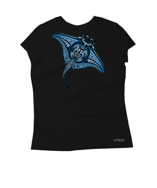 Ehukai Manta - Jet Black Short Sleeve Pima T-Shirt