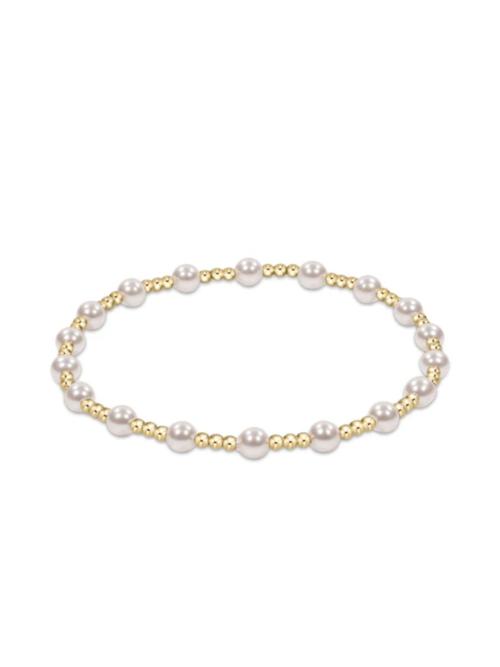 enewton Classic Serenity Pattern 4mm Bead Bracelet - Pearl