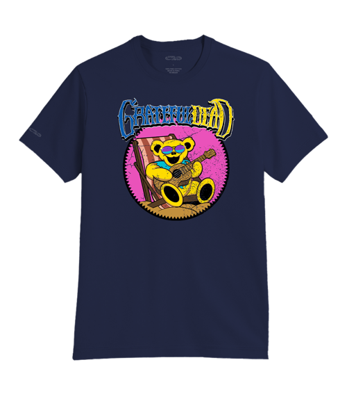 Grateful Dead Chill Ukulele - Indigo Short Sleeve Pima T-Shirt