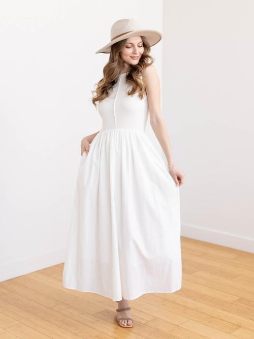 PINCH Contrast Sleeveless Maxi Dress