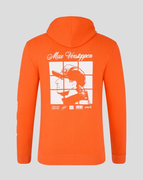 Red Bull Racing F1 Max Verstappen Puzzle Pullover Hoodie - Exotic Orange