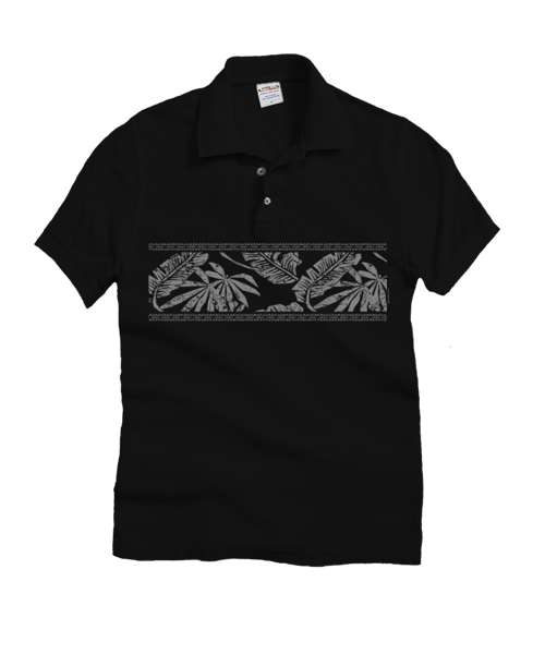 Island Band - Black Short Sleeve Oceanfront Polo Shirt