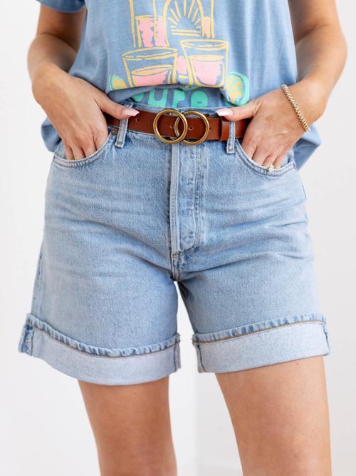 AGOLDE Tension Dame Tacked Cuff Short