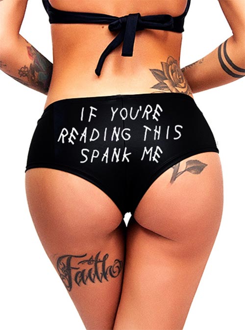 Women's If You're Reading This Spank It Booty Shorts Inked