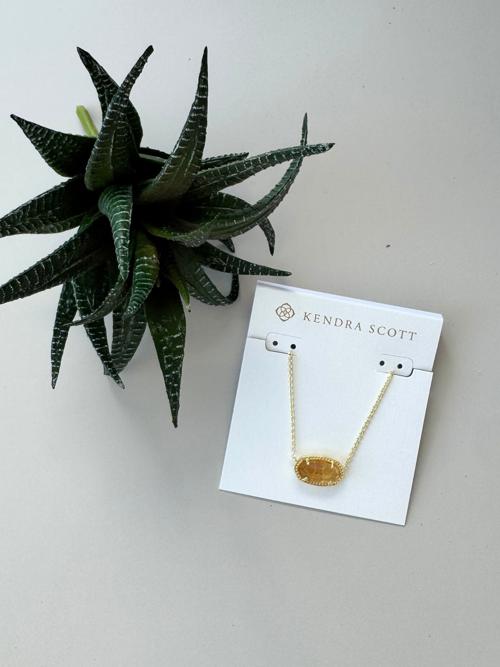 Kenda Scott Elisa Necklace - Gold Orange Citrine Quartz