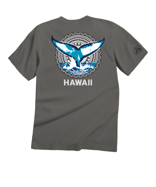 Whale Tail Circle - Crater Dyed® Short Sleeve Crewneck T-Shirt