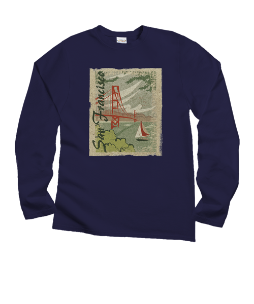 Golden Oldie - Grape Dyed Long Sleeve Crewneck T-Shirt