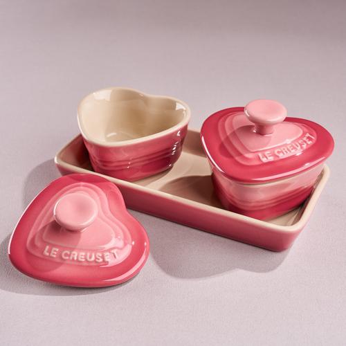 Le Creuset Petit Ramekin D'Amour Set In Rose Quartz