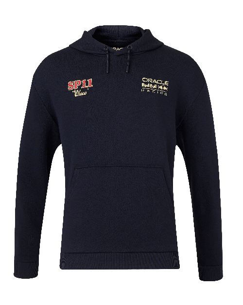 Red Bull Racing F1 Sergio "Checo" Perez Vintage Oversized Hoodie - Off White/Navy