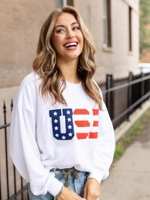 Z Supply Oversized USA Sweatshirt