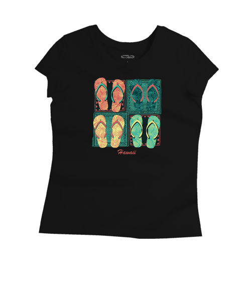 Shell Flops - Jet Black Short Sleeve Pima T-Shirt