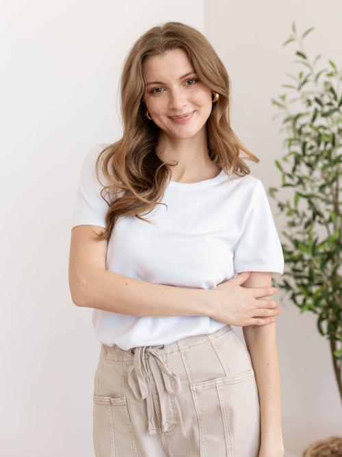 Knit Crew Neck Short Sleeve