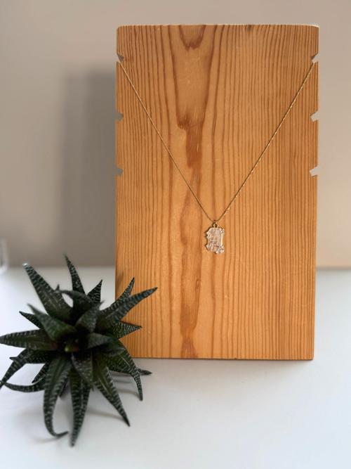 Faith Over Fear CZ Tag Necklace