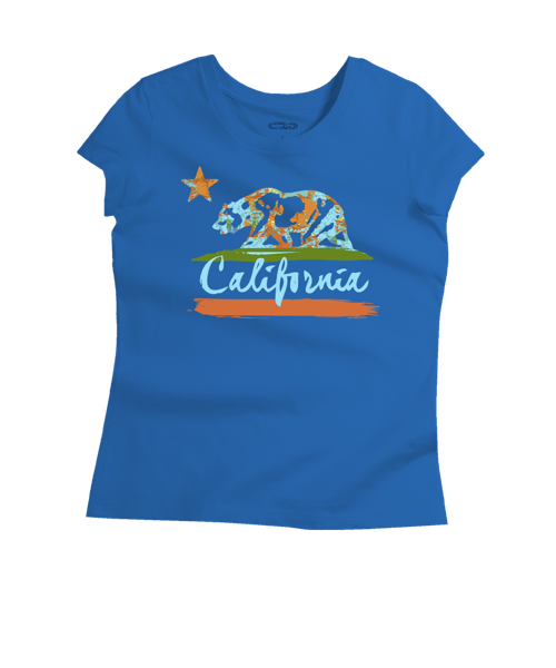 Splatter Bear - Sapphire Short Sleeve Pima T-Shirt