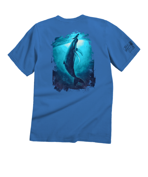 Wyland® First Breath - Blue Hawaii Dyed Short Sleeve Crewneck T-Shirt