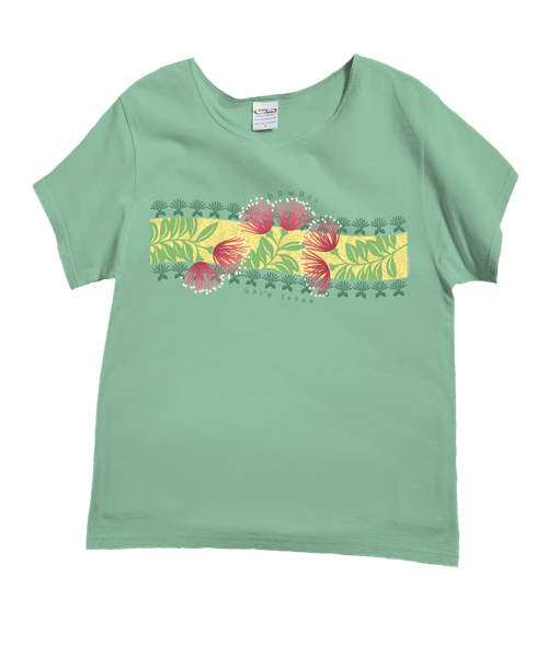 Ohia Lehua Band - Key Lime Dyed Short Sleeve Scoop Neck T-Shirt