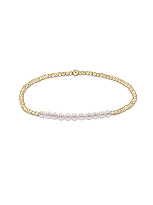 enewton Gold Bliss 2mm Bead Bracelet - Pearl