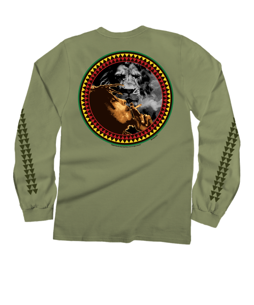 Bob Marley Spliff - Hemp Dyed Long Sleeve Crewneck T-Shirt