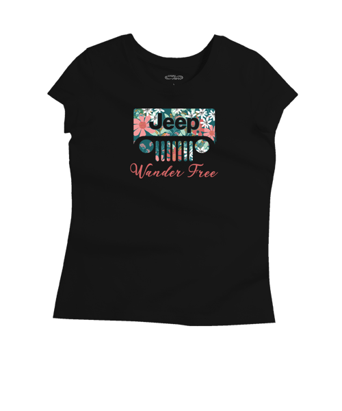 Jeep® Wander Free - Jet Black Short Sleeve Pima T-Shirt