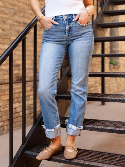 RISEN Cuffed HR Crop Straight