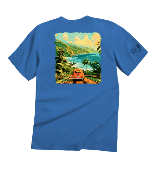 Volkswagen Coastal - Blue Hawaii Dyed Short Sleeve Crewneck T-Shirt