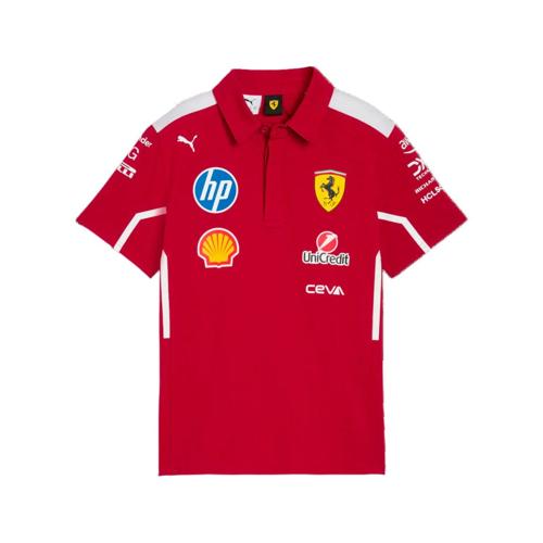 Scuderia Ferrari F1 2025 Men's Team Polo Shirt - Dark Cherry