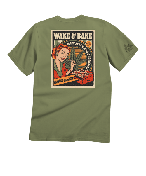 Wake and Bake - Hemp Dyed Short Sleeve Crewneck T-Shirt