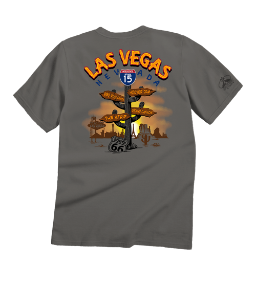 Las Vegas Signs - Crater Dyed® Short Sleeve Crewneck T-Shirt