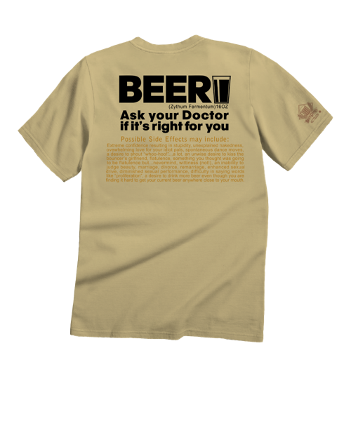 Beer RX - Beer Dyed Short Sleeve Crewneck T-Shirt