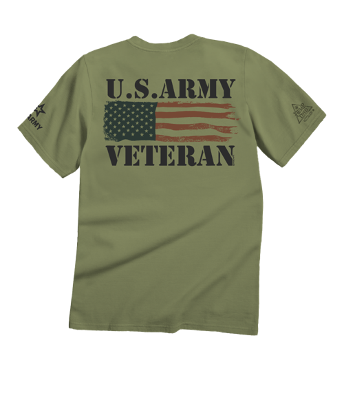 US Army Veteran - Hemp Dyed Short Sleeve Crewneck T-Shirt