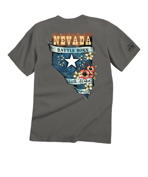 Nevada With Aloha - Crater Dyed® Short Sleeve Crewneck T-Shirt
