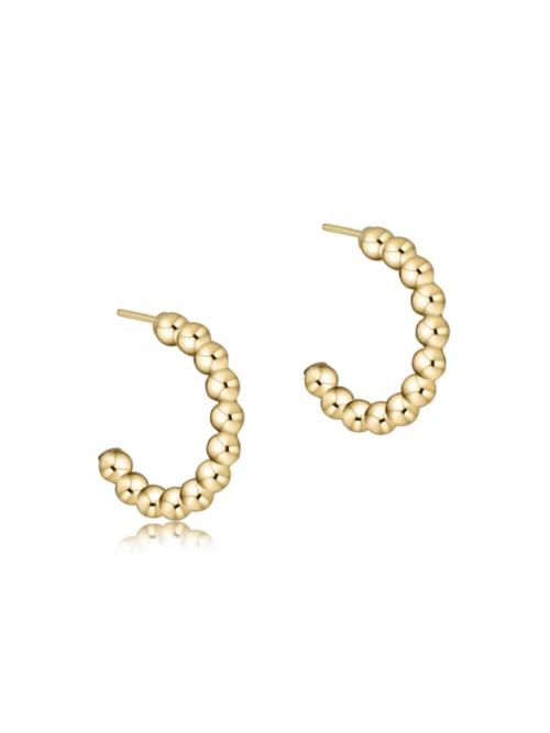 enewton Beaded Classic 1" Post Hoop - 3mm