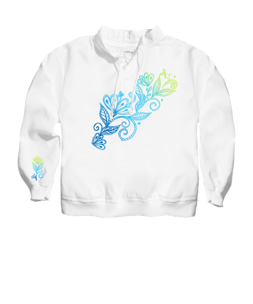 Lacey - White Long Sleeve Lightweight Pullover