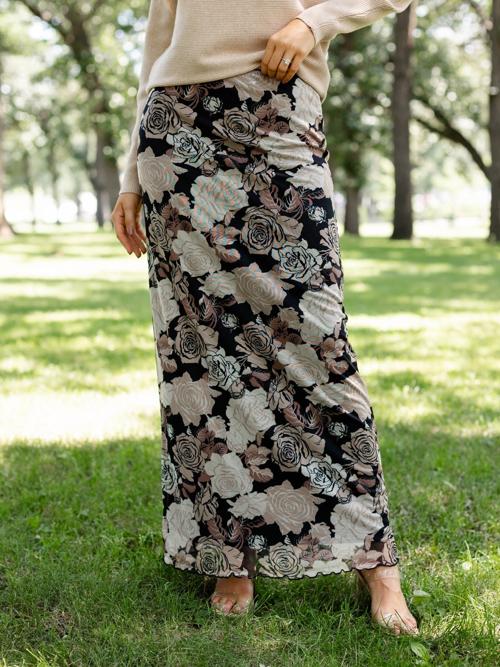 Neutral Rose Mesh Maxi