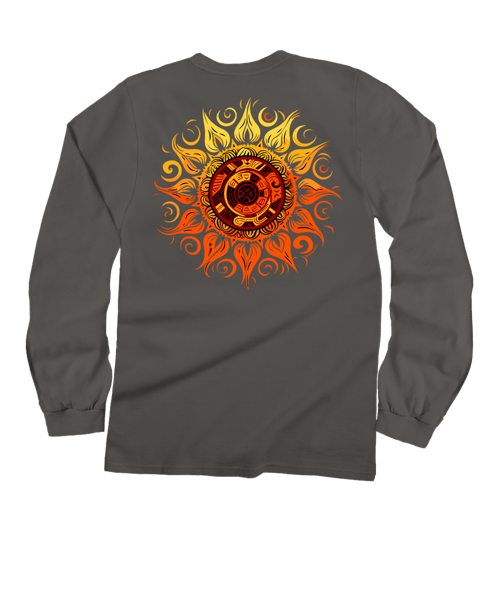 Tribal Sun - Crater Dyed® Long Sleeve Crewneck T-Shirt