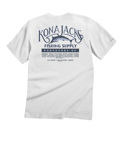 Kona Jack's - White Short Sleeve Crewneck T-Shirt