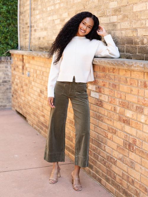 RISEN Moss High Rise Patch Pocket Cord
