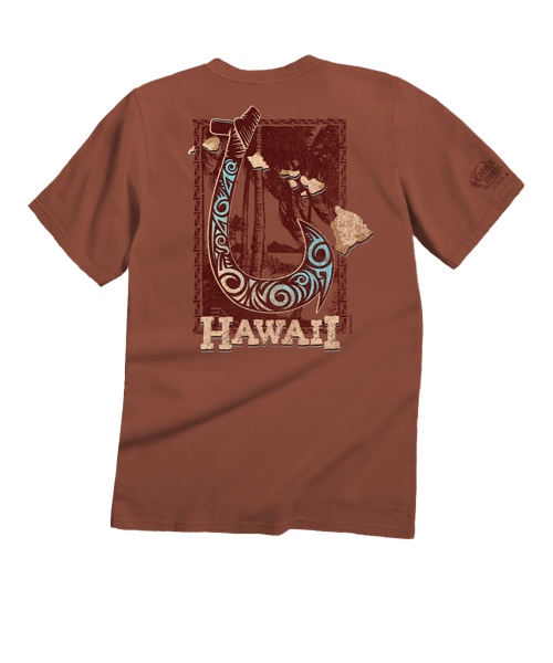 Hawaiian Fish Hook - Chile Dyed Short Sleeve Crewneck T-Shirt