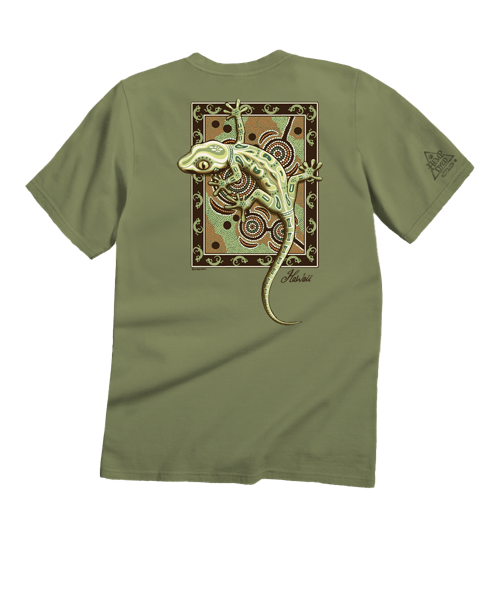 Gecko Mosaic - Hemp Dyed Short Sleeve Crewneck T-Shirt