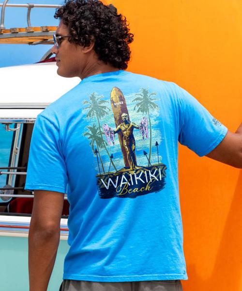 Duke Kahanamoku Statue Blue Hawaii Classic Crewneck T-Shirt