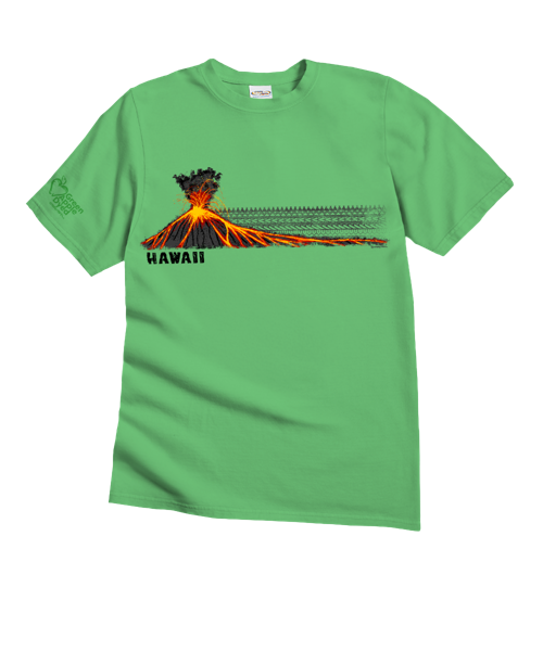 Lava Flow Tribal - Green Apple Dyed Short Sleeve Crewneck T-Shirt