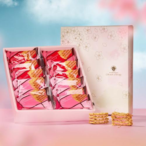 Sakura and Strawberry Millefeuille Gift Box (12 Pieces, 2 Flavors)