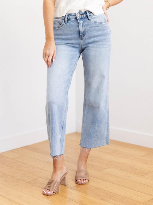 MICA Blue Koi Mid Rise Wide Leg