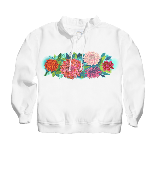 Dahlia Band - White Long Sleeve Lightweight Pullover