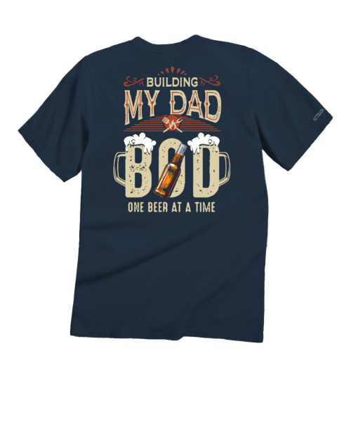 Dad Bod - Navy Short Sleeve Crewneck T-Shirt