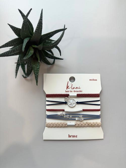 Brave Hair Tie Bracelet Set